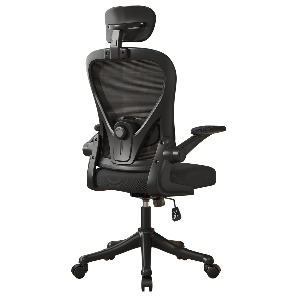 VIDITA |Silla de Oficina Ergonómica Malla Transpirable Negra | Reposapiés, Soporte Lumbar Ajustable, Altura Regulable, Giro 360°