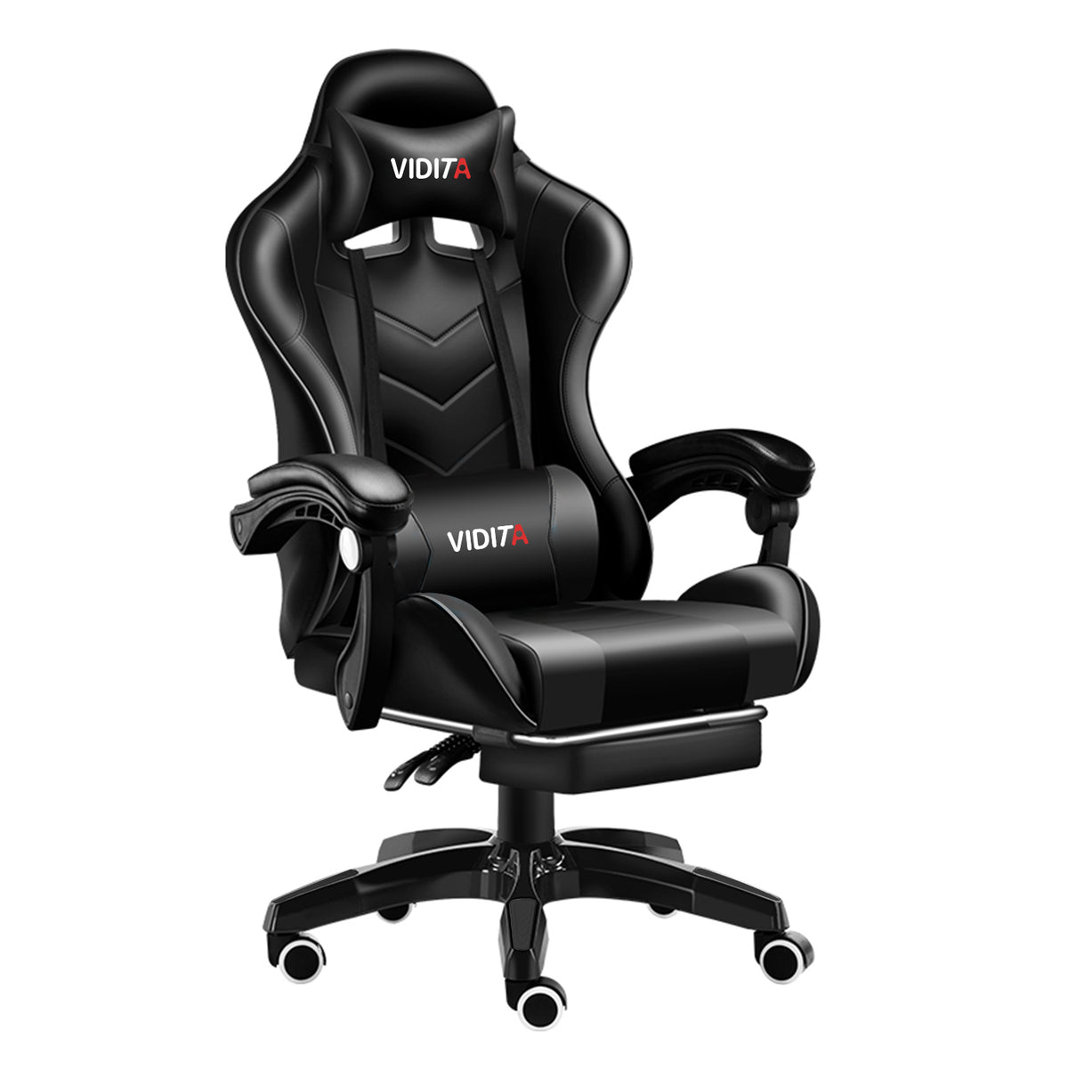 VIDITA | eSports office chair with backrest | Adjustable height | Modern and minimalist eSports office chair | Equipped with adjustable footrest and lumbar support