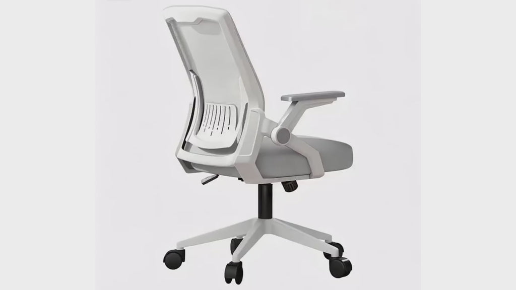 Ergonomic Breathable Mesh Office Chair, Adjustable Desk Chair with Armrests for Home Office, Gray